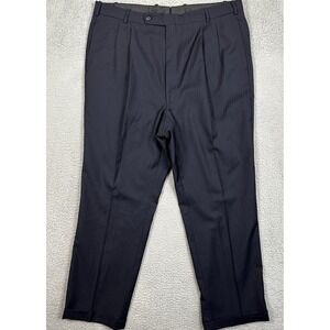 Royal Classic Mens 40X32 Pants Dress Navy Blue Pleated Office Pockets Authentic